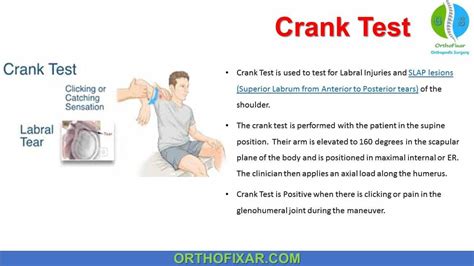 orthopedic crank test accuracy